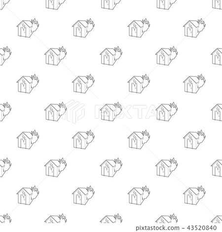 House on fire icon, outline style 43520840