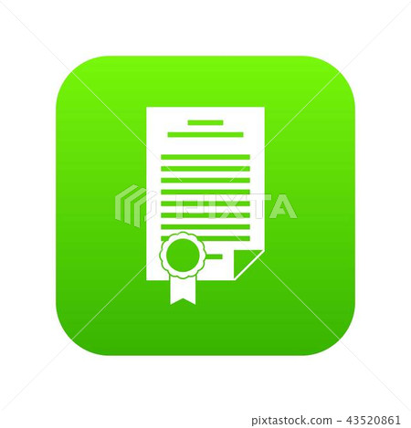 Contract icon digital green Contract icon digital green 43520861