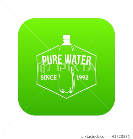 Clean pure water icon green vector Clean pure water icon green vector 43520885