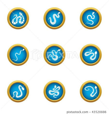 Viper icons set, flat style Viper icons set, flat style 43520886