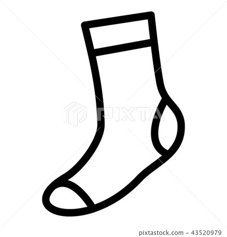 Thin sock icon, simple style Thin sock icon, simple style 43520979