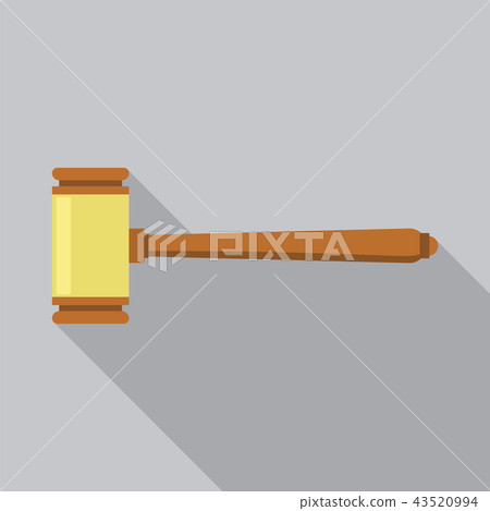 Gavel judge icon, flat style Gavel judge icon, flat style 43520994