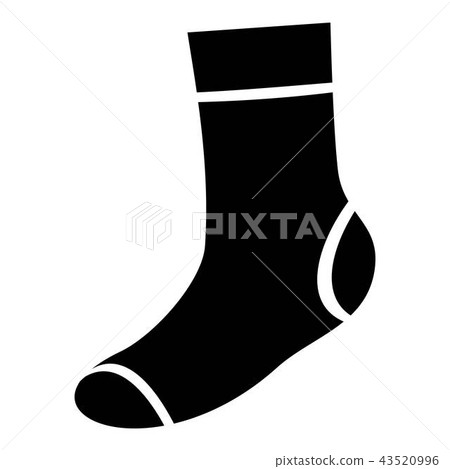 Black sock icon, simple style 43520996