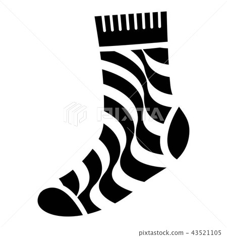 Dirty sock icon, simple style Dirty sock icon, simple style 43521105
