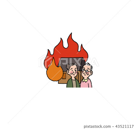 The residence of the old couple is a fire 43521117