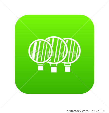 Camera lenses icon digital green 43521168