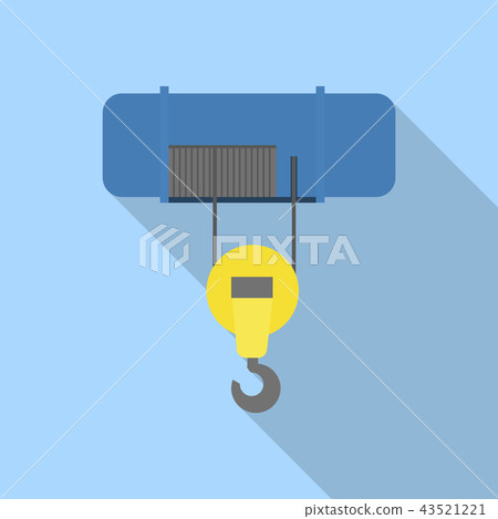 Mobility lift crane icon, flat style 43521221