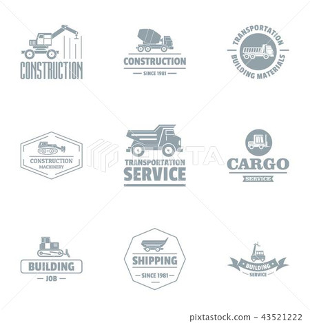 Cargo renovation logo set, simple style 43521222