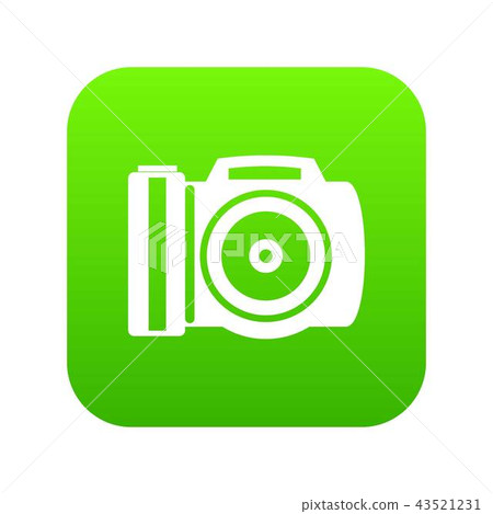 Camera icon digital green 43521231