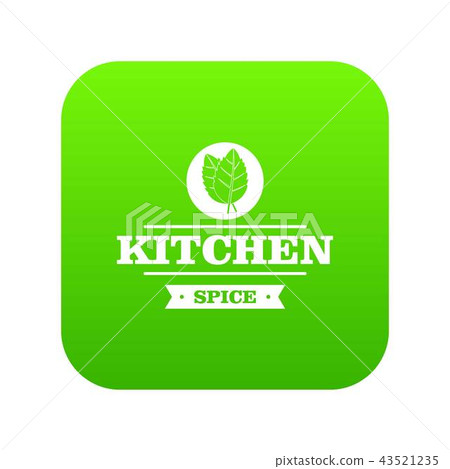 Kitchen spice icon green vector Kitchen spice icon green vector 43521235