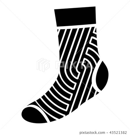 Abstract print sock icon, simple style 43521382