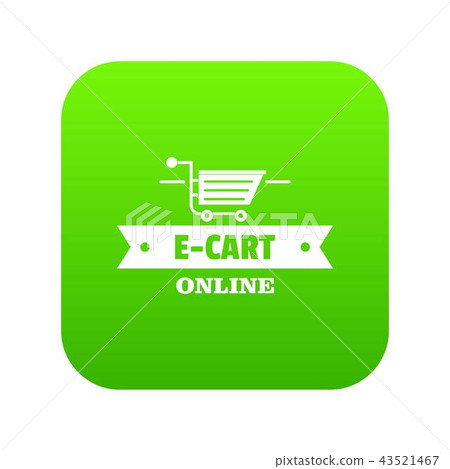 E cart icon green vector 43521467