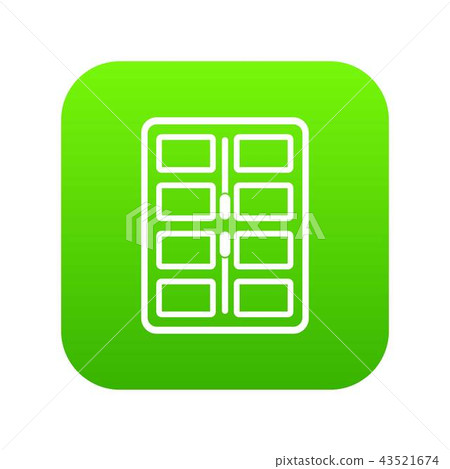 Makeup palette with applicators icon digital green Makeup palette with applicators icon digital green 43521674