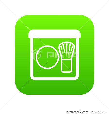 Rouge with brush icon digital green 43521696