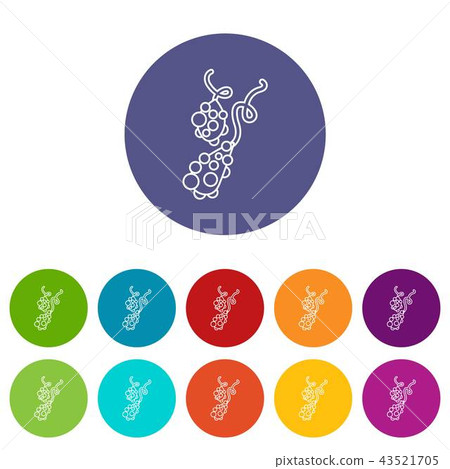 Micro vibrio icons set vector color Micro vibrio icons set vector color 43521705