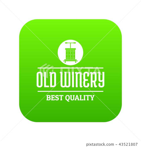 Quality old winery icon green vector 43521807