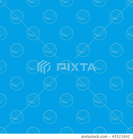 Fitball for fitness pattern vector seamless blue Fitball for fitness pattern vector seamless blue 43521842
