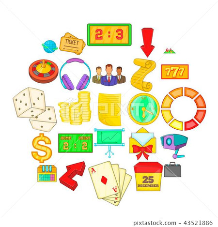 Figure icons set, cartoon style Figure icons set, cartoon style 43521886