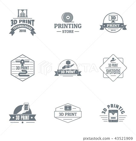 Literature logo set, simple style Literature logo set, simple style 43521909