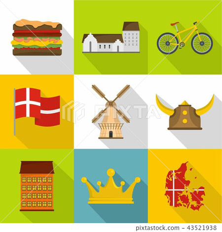 Useful edge icons set, flat style Useful edge icons set, flat style 43521938