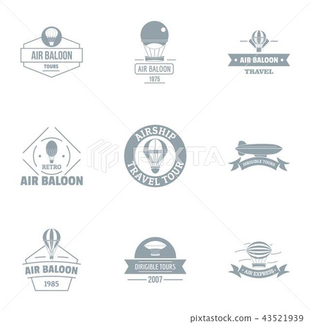 Air stuff logo set, simple style Air stuff logo set, simple style 43521939
