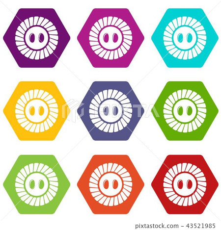 Sewing button icons set 9 vector - Stock Illustration [43521985] - PIXTA