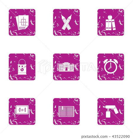 Credit icons set, grunge style Credit icons set, grunge style 43522090