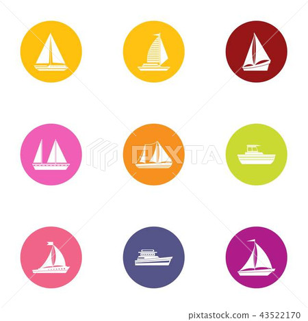 Canvas icons set, flat style Canvas icons set, flat style 43522170