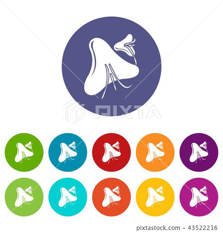 Smallpox virus icons set vector color Smallpox virus icons set vector color 43522216