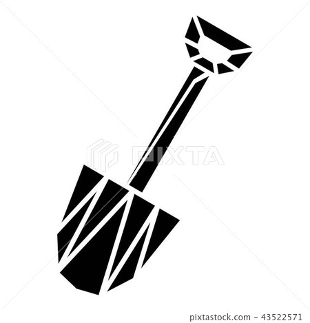 Diamond shovel icon, simple style 43522571