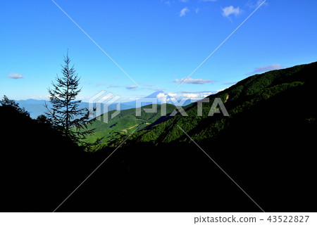 Sunset view of Mount Fuji from Mt. Kushigata Sunset view of Mount Fuji from Mt. Kushigata 43522827