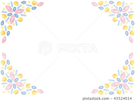 水彩寶石框架 43524014