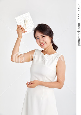 20多歲，30多歲，快樂，結婚，受邀接受婚禮請柬 43525398