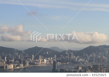 Kowloon Peak or Fei Ngor Shan sunset view at Kowloon Peak or Fei Ngor Shan sunset view at 43525925