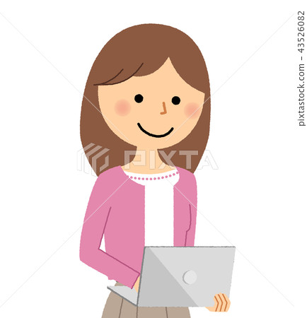 Young lady Mama laptop 43526082