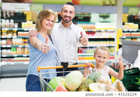 Family holding shopping 43528124