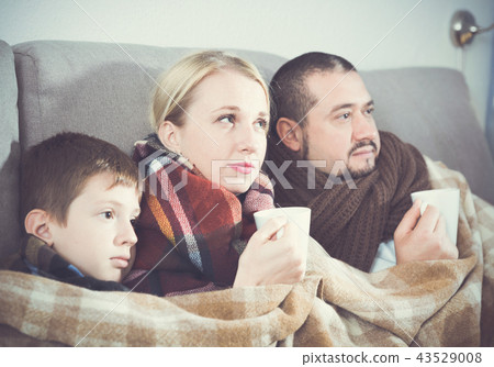 Family with son catching cold Family with son catching cold 43529008