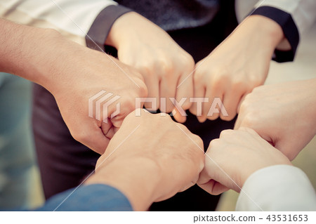 hand together in business meeting for team concept hand together in business meeting for team concept 43531653