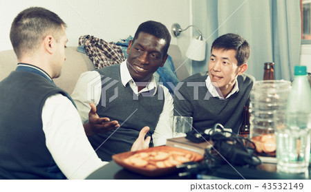 Males friendly meeting over beer 43532149