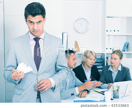 Angry manager dissatisfied with colleagues 43533663