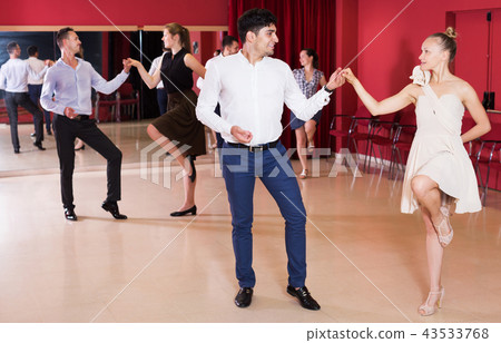 People practicing vigorous lindy hop movements People practicing vigorous lindy hop movements 43533768
