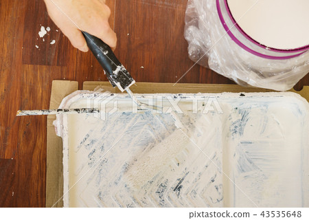 White paint with essentials equipment 43535648