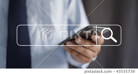 Businessman using Searching Browsing Internet 43535739
