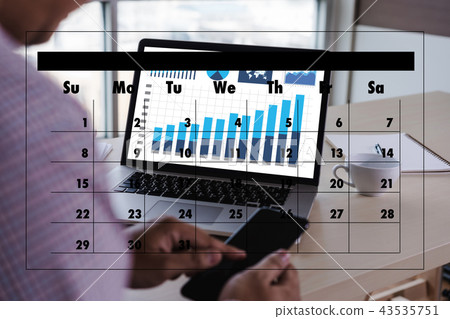 Agenda Activity on conputer Business man Making Agenda Activity on conputer Business man Making 43535751