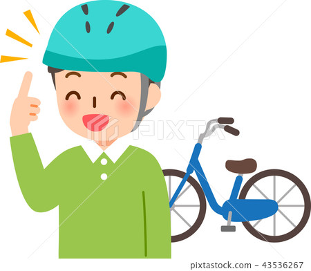 Boy with a bike and a helmet 43536267