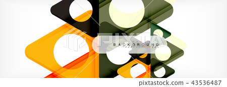 Geometric background, circles and triangles shapes banner. Illustration for business brochure or 43536487