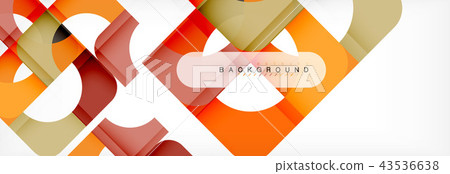 Geometric squares abstract banner. Vector illustration for business brochure or flyer, presentation 43536638