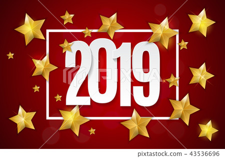 Happy New Year 2019 Background. Vector Illustration Happy New Year 2019 Background. Vector Illustration 43536696