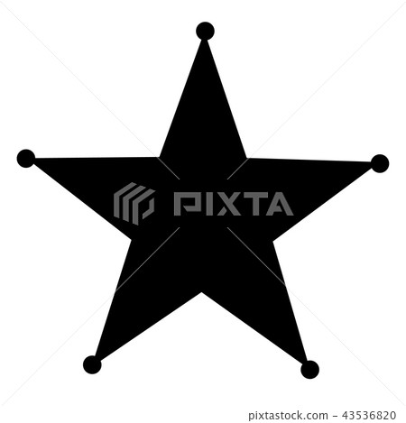 sheriff star icon on white background. flat style. 43536820
