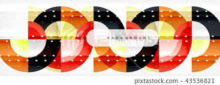 Vector circular geometric abstract background 43536821